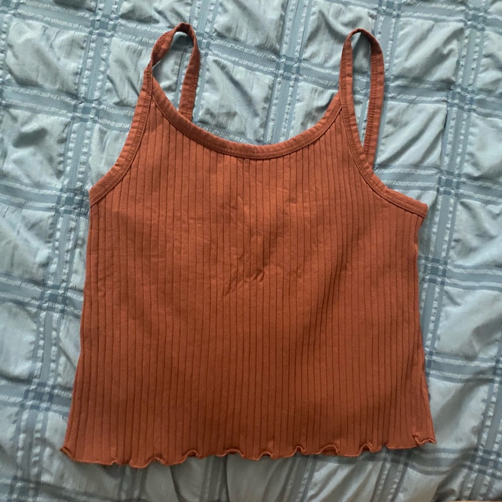 Old Navy Women’s Rust Red Ribbed Tank Top